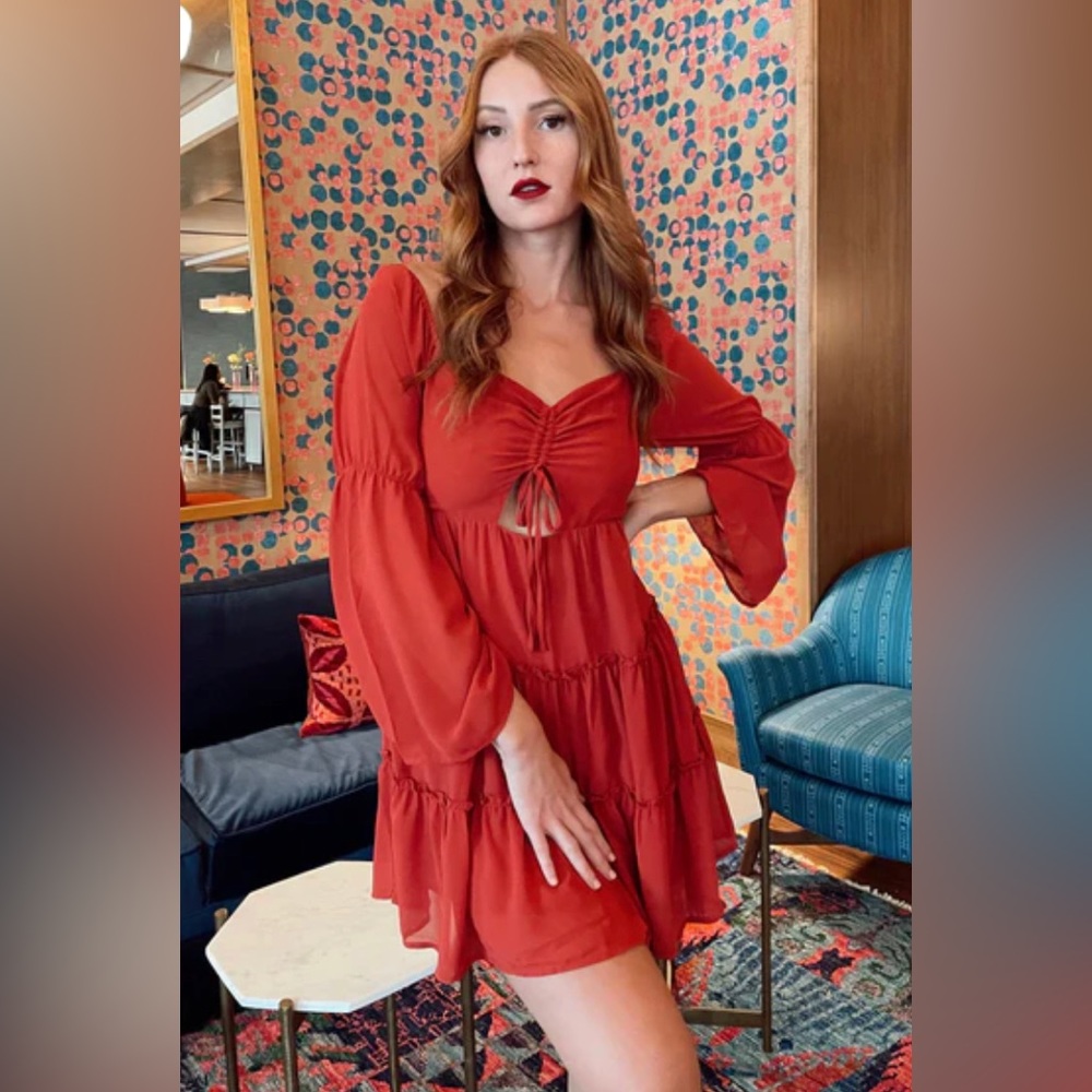 red dress